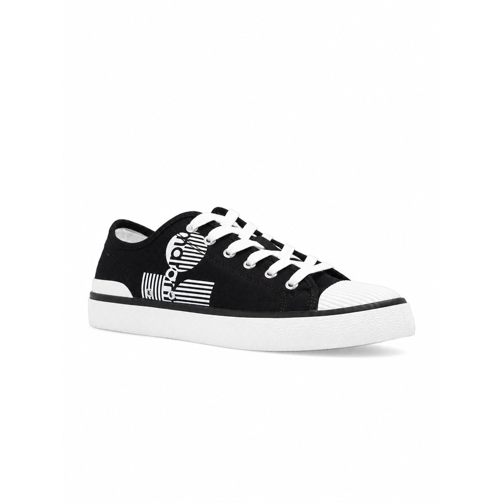 Isabel Marant Binkoo Black Canvas Logo Print Lace-Up Low Top Sneaker NIB EU 41